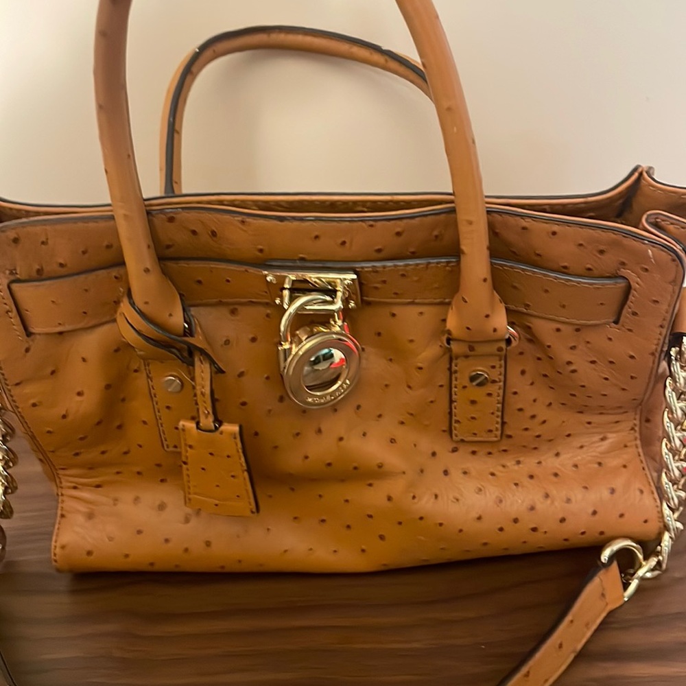 Michael Kors ostrich leather bag